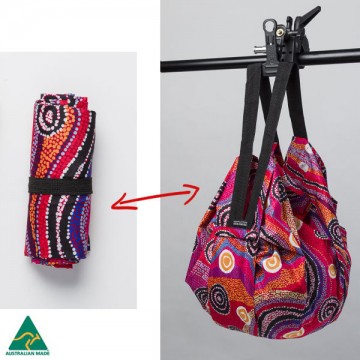 Aboriginal Art Fold Up Bag | Otto Sims